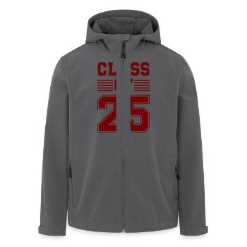 class of 25 - Men’s Recycled Softshell Jacket by Stanley/Stella - black - Front - AI Model Male 185 light (185cm)