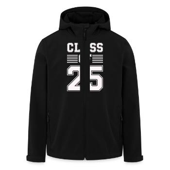 class of 25 - Men’s Recycled Softshell Jacket by Stanley/Stella - black - Front - AI Model Male 185 light (185cm)