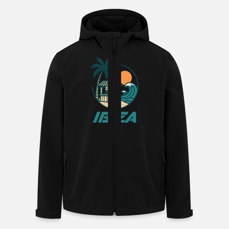 insel ibiza strandbar - Recycelte Männer Softshell-Jacke von Stanley/Stella - Schwarz
