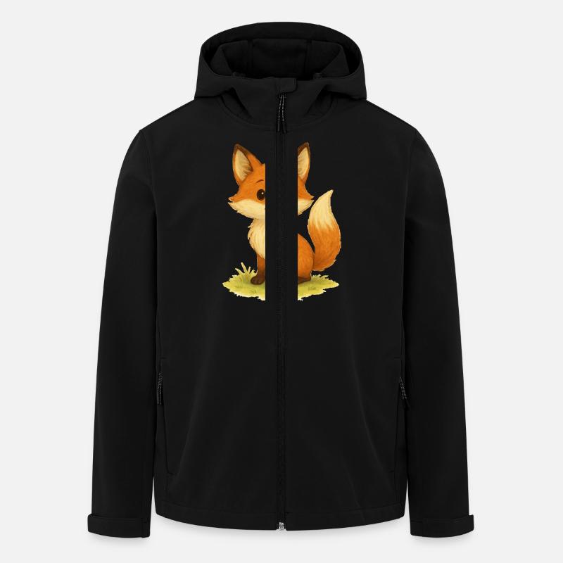 fuchs - Recycelte Männer Softshell-Jacke von Stanley/Stella - Schwarz