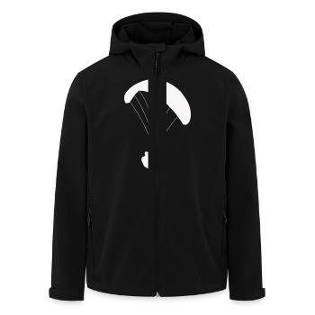 Gleitschirmflieger Fallschirmspringer - Recycelte Männer Softshell-Jacke von Stanley/Stella - Schwarz - Vorne - AI Model Male 185 light (185cm)