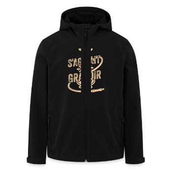 It would be a question of growing up - Men’s Recycled Softshell Jacket by Stanley/Stella - black - Front - AI Model Male 185 light (185cm)