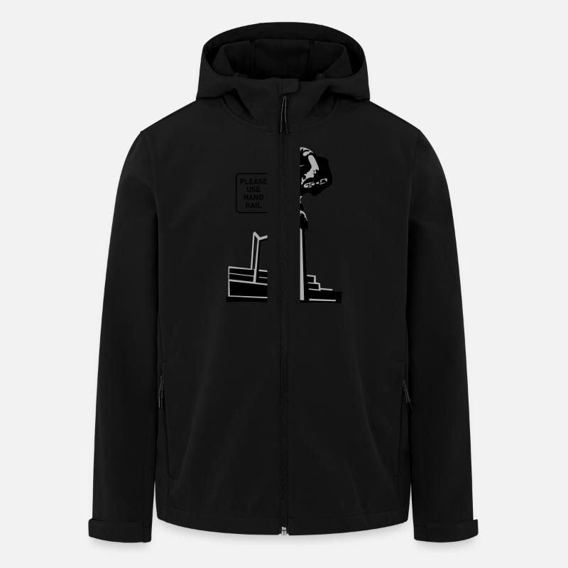 Handrail - Men’s Recycled Softshell Jacket by Stanley/Stella - black