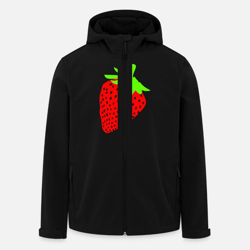 Erdbeere - Recycelte Männer Softshell-Jacke von Stanley/Stella - Schwarz