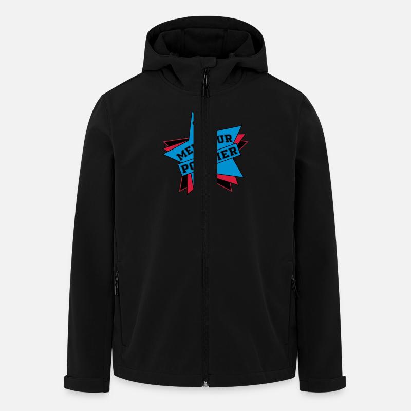 MEILLEUR POMPIER - Veste softshell homme en polyester recyclé Stanley/Stella - noir