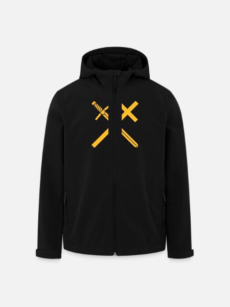 Croix et épée - Veste softshell homme en polyester recyclé Stanley/Stella - noir