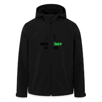 Anti Grün gegen Klimawahn Design - Recycelte Männer Softshell-Jacke von Stanley/Stella - Schwarz - Vorne - AI Model Male 185 light (185cm)