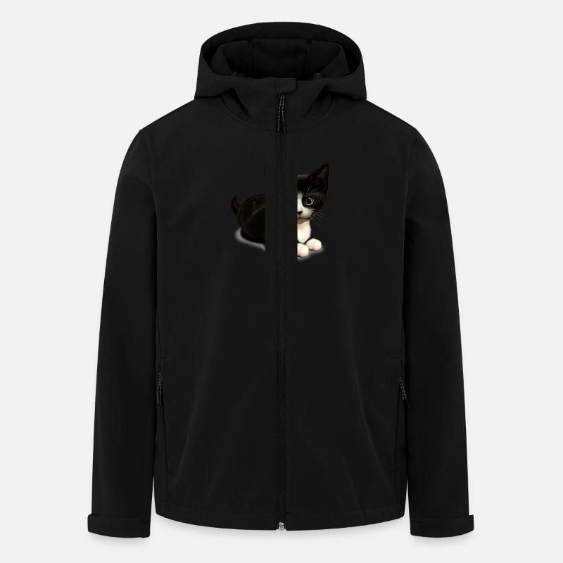 NETTE KATZE (leer) - Recycelte Männer Softshell-Jacke von Stanley/Stella - Schwarz