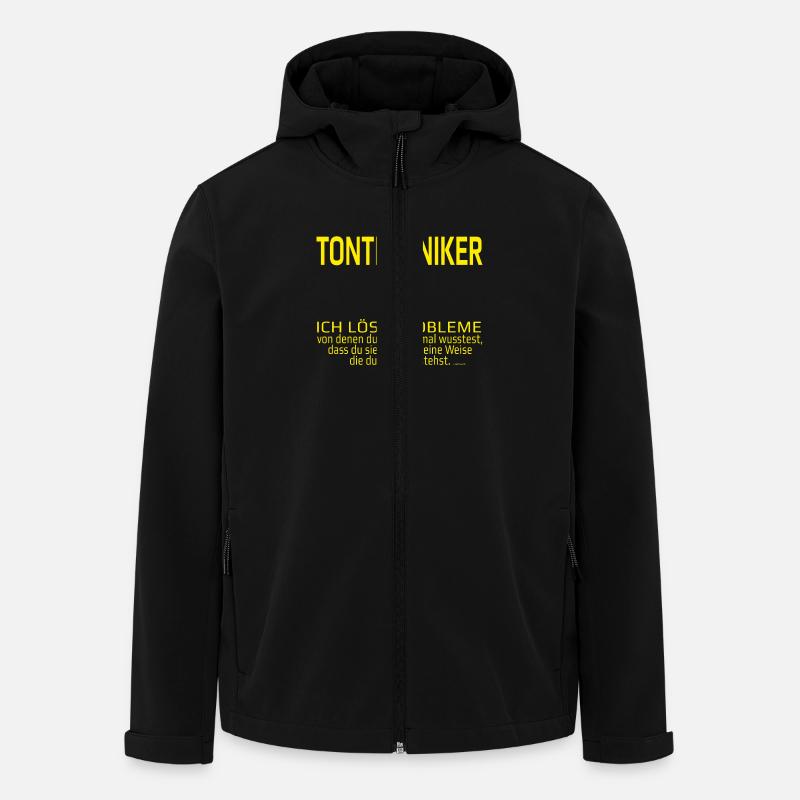 Ich bin Tontechniker - Recycelte Männer Softshell-Jacke von Stanley/Stella - Schwarz