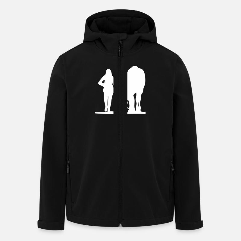 Pferd führen - Recycelte Männer Softshell-Jacke von Stanley/Stella - Schwarz