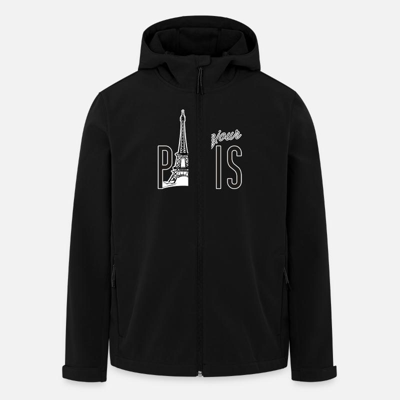 Bonjour Paris - Men’s Recycled Softshell Jacket by Stanley/Stella - black