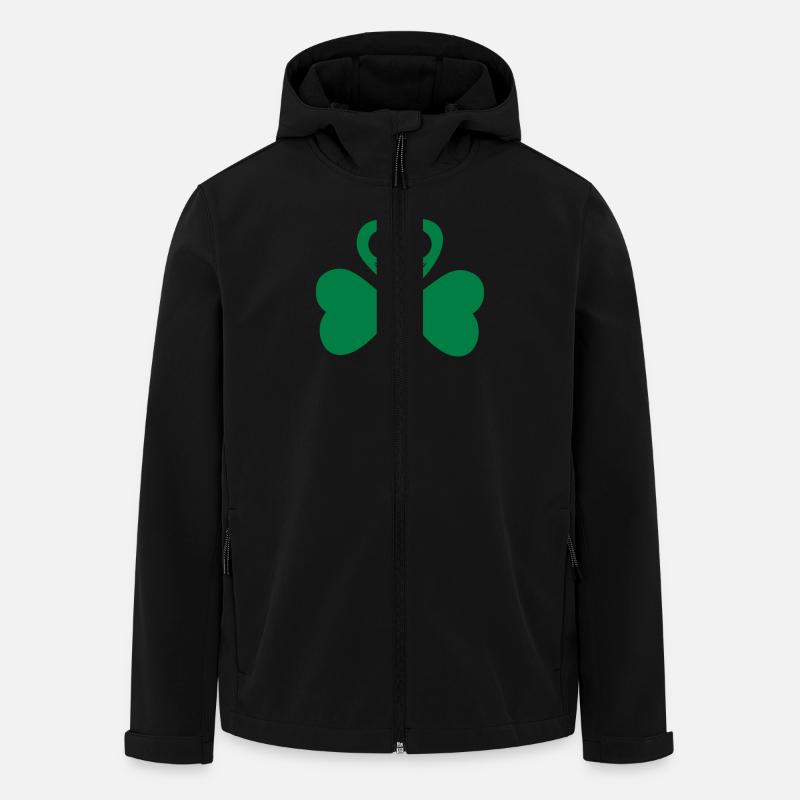 Funny Shamrock - Recycelte Männer Softshell-Jacke von Stanley/Stella - Schwarz