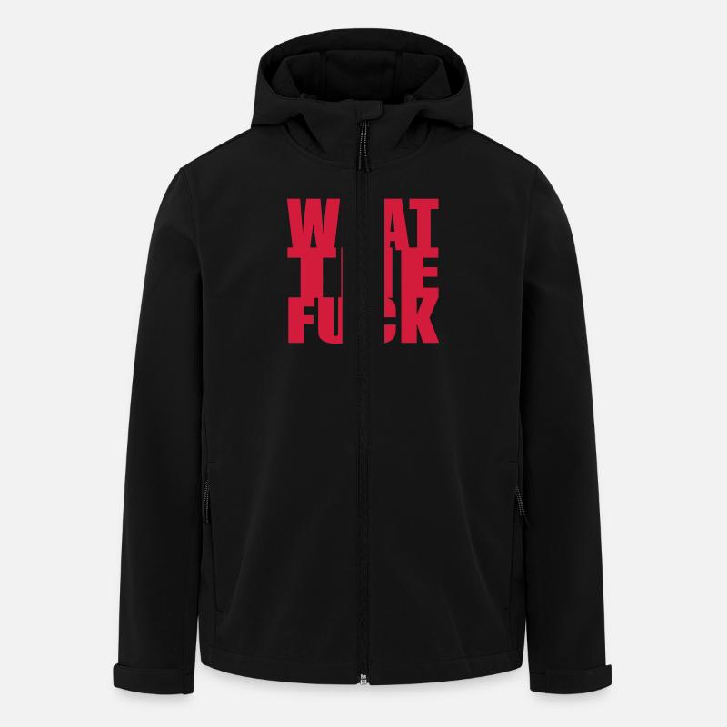 What the fuck / WTF - Recycelte Männer Softshell-Jacke von Stanley/Stella - Schwarz