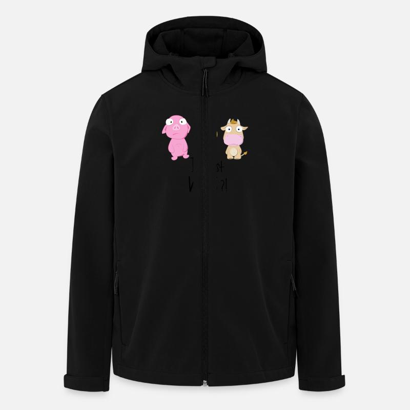 Ihr esst was?! - Recycelte Männer Softshell-Jacke von Stanley/Stella - Schwarz