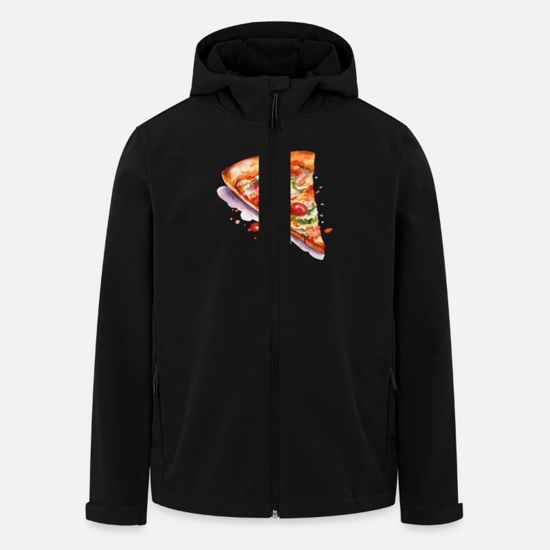 pizza - Men’s Recycled Softshell Jacket by Stanley/Stella - black