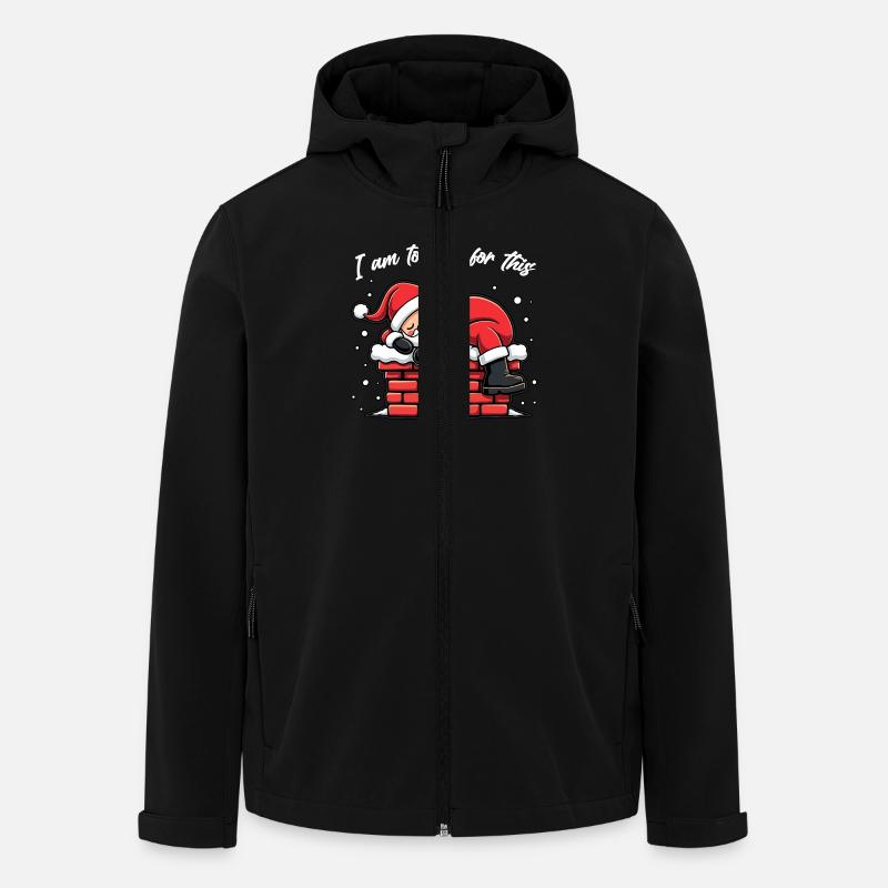 Santa & Chimney - Old Christmas - Men’s Recycled Softshell Jacket by Stanley/Stella - black