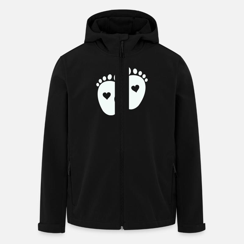 Pieds de bébé - Veste softshell homme en polyester recyclé Stanley/Stella - noir
