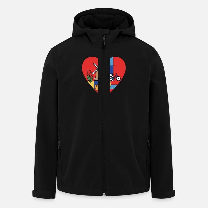 Holland liebt Kunst - Recycelte Männer Softshell-Jacke von Stanley/Stella - Schwarz
