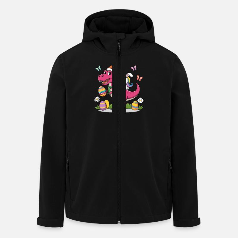 Easter Dinosaur Bunny Ears Easter - Recycelte Männer Softshell-Jacke von Stanley/Stella - Schwarz