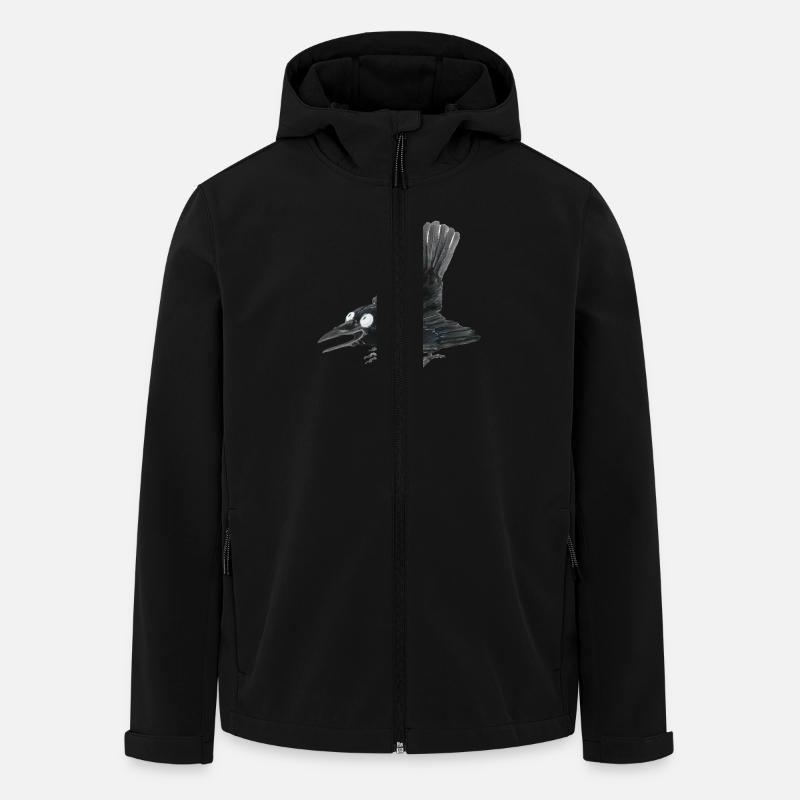 Corbeau 2 - Veste softshell homme en polyester recyclé Stanley/Stella - noir
