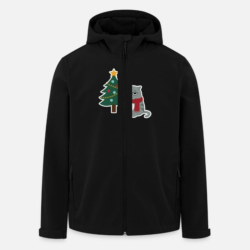 Cat Grumpy Christmas - Recycelte Männer Softshell-Jacke von Stanley/Stella - Schwarz