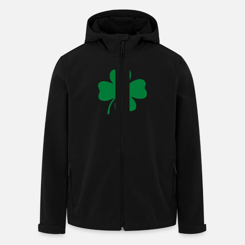 Kleeblatt - Recycelte Männer Softshell-Jacke von Stanley/Stella - Schwarz
