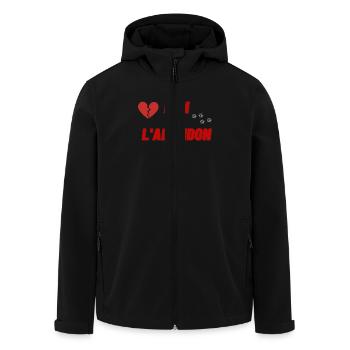 NICHT VERLASSEN - Recycelte Männer Softshell-Jacke von Stanley/Stella - Schwarz - Vorne - AI Model Male 185 light (185cm)