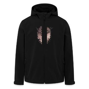 the star of the stag - Men’s Recycled Softshell Jacket by Stanley/Stella - black - Front - AI Model Male 185 light (185cm)