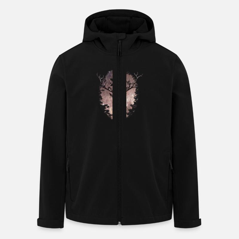 der Stern des Hirsches - Recycelte Männer Softshell-Jacke von Stanley/Stella - Schwarz