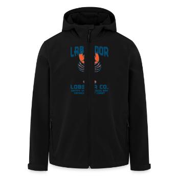 Labrador Lobster Co. - Recycelte Männer Softshell-Jacke von Stanley/Stella - Schwarz - Vorne - AI Model Male 185 light (185cm)