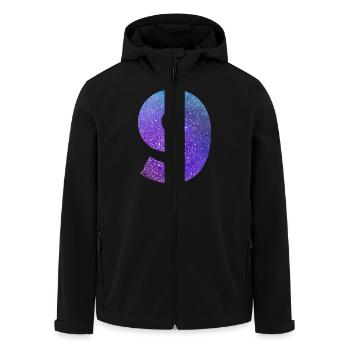 Numéro 9 galaxie - Veste softshell homme en polyester recyclé Stanley/Stella - noir - Devant - AI Model Male 185 light (185cm)