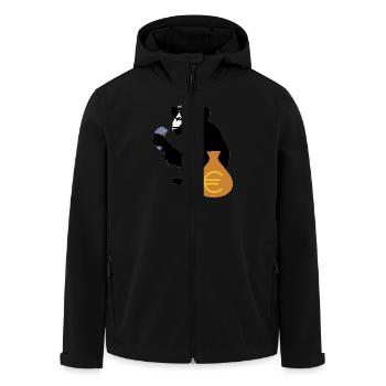 euro monkey - Recycelte Männer Softshell-Jacke von Stanley/Stella - Schwarz - Vorne - AI Model Male 185 light (185cm)