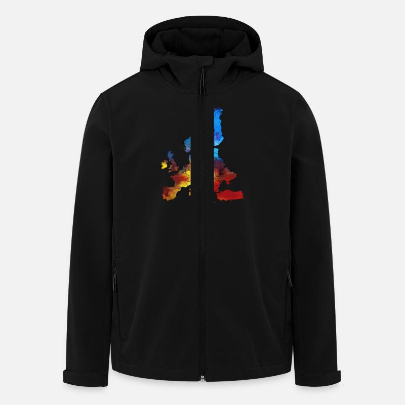 Europa - Recycelte Männer Softshell-Jacke von Stanley/Stella - Schwarz