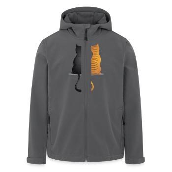 Katzenkumpels - Recycelte Männer Softshell-Jacke von Stanley/Stella - Schwarz - Vorne - AI Model Male 185 light (185cm)