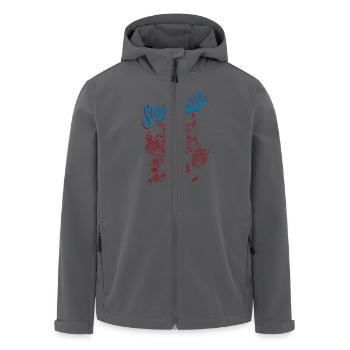 BMX - Men’s Recycled Softshell Jacket by Stanley/Stella - black - Front - AI Model Male 185 light (185cm)