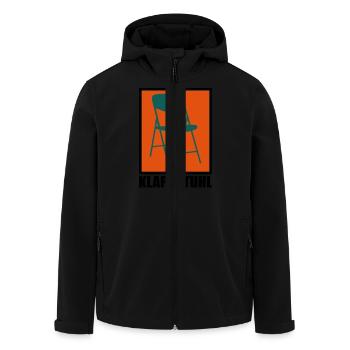 Klappstuhl - Recycelte Männer Softshell-Jacke von Stanley/Stella - Schwarz - Vorne - AI Model Male 185 light (185cm)