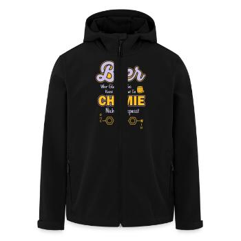 Bier ist eine Lösung - Recycelte Männer Softshell-Jacke von Stanley/Stella - Schwarz - Vorne - AI Model Male 185 light (185cm)