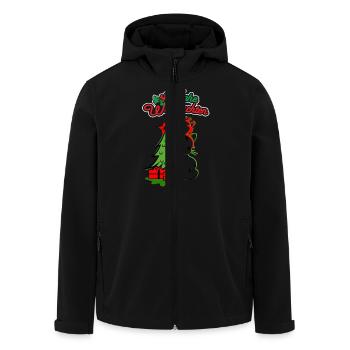 Frohe Weihnachten Katze - Men’s Recycled Softshell Jacket by Stanley/Stella - black - Front - AI Model Male 185 light (185cm)