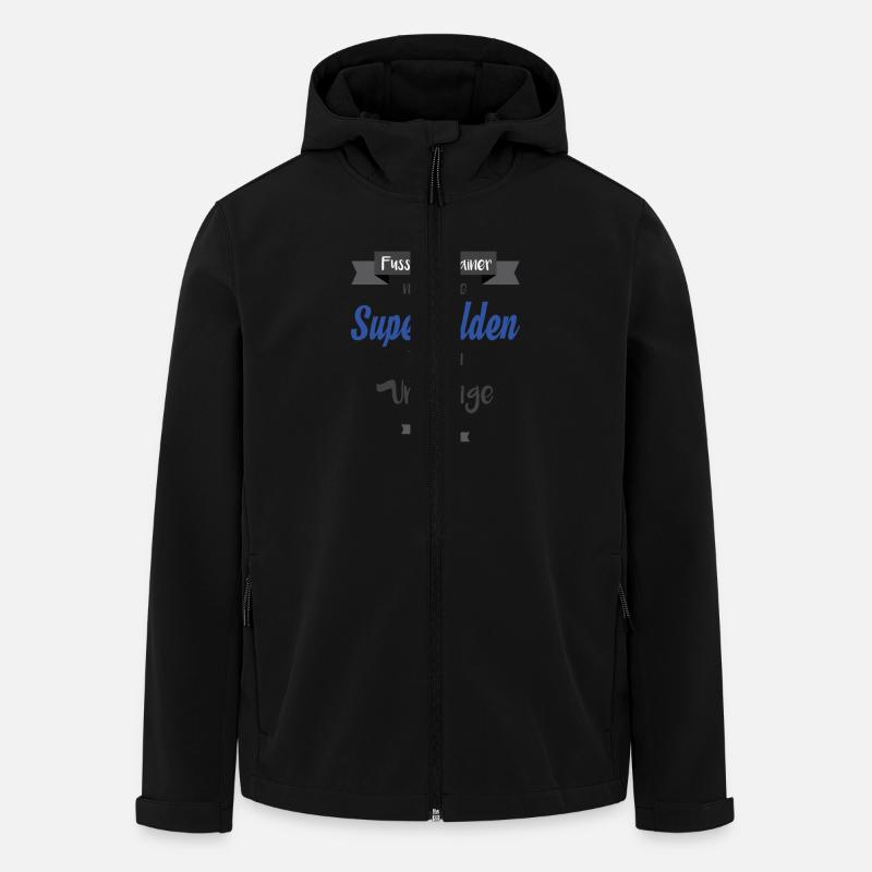 Fussball Trainer Fußball - Recycelte Männer Softshell-Jacke von Stanley/Stella - Schwarz