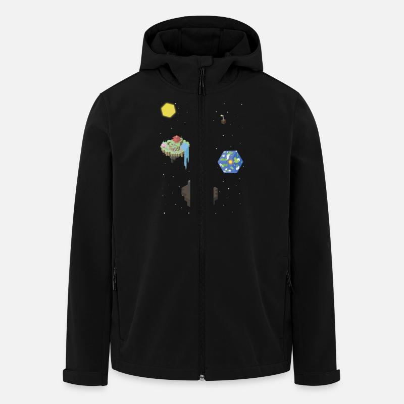 l'espace cubique - Veste softshell homme en polyester recyclé Stanley/Stella - noir