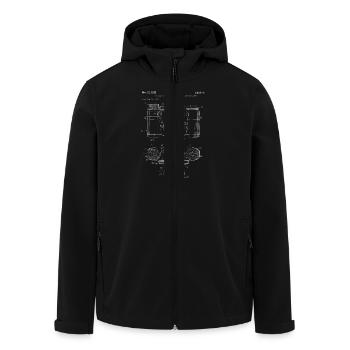 vintage film camera - Recycelte Männer Softshell-Jacke von Stanley/Stella - Schwarz - Vorne - AI Model Male 185 light (185cm)