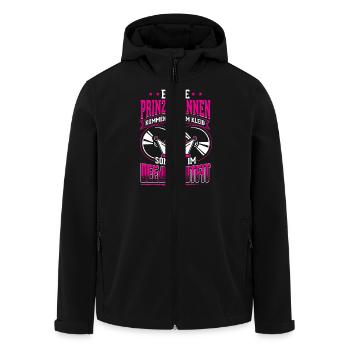 DJ ECHTE PRINZESSINNEN DEEJAY OUTFIT - Recycelte Männer Softshell-Jacke von Stanley/Stella - Schwarz - Vorne - AI Model Male 185 light (185cm)