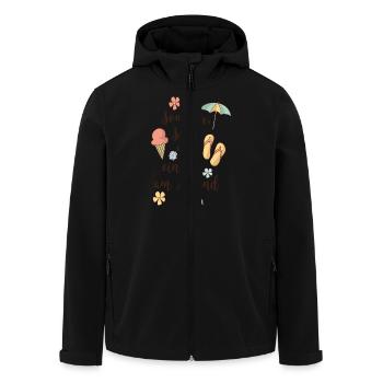 Strand - Recycelte Männer Softshell-Jacke von Stanley/Stella - Schwarz - Vorne - AI Model Male 185 light (185cm)