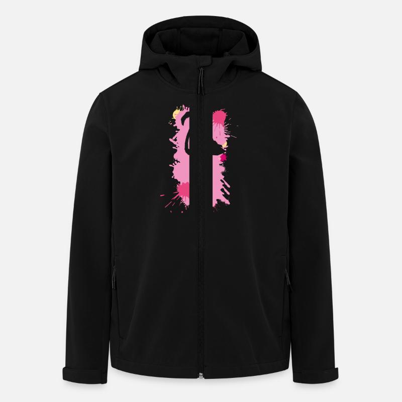 Flamingo - Recycelte Männer Softshell-Jacke von Stanley/Stella - Schwarz