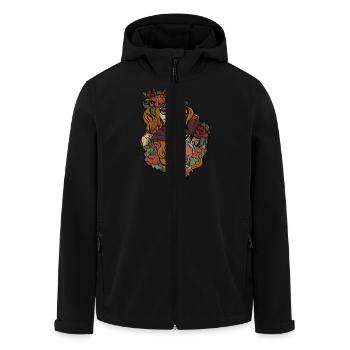 Santa Muerte - Recycelte Männer Softshell-Jacke von Stanley/Stella - Schwarz - Vorne - AI Model Male 185 light (185cm)