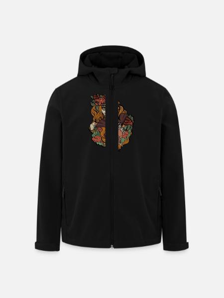 Santa Muerte - Recycelte Männer Softshell-Jacke von Stanley/Stella - Schwarz