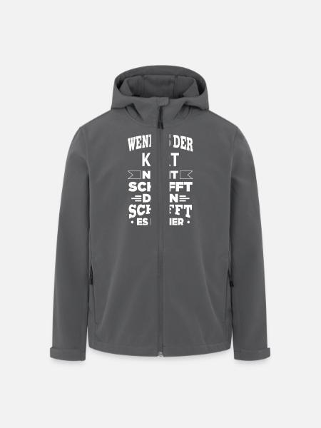 KURT - Recycelte Männer Softshell-Jacke von Stanley/Stella - Schwarz