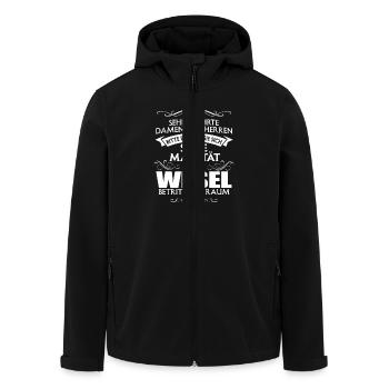 WESEL - Majestät - Recycelte Männer Softshell-Jacke von Stanley/Stella - Schwarz - Vorne - AI Model Male 185 light (185cm)
