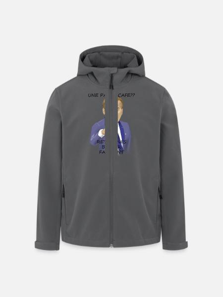 pause cafe - Veste softshell homme en polyester recyclé Stanley/Stella - noir
