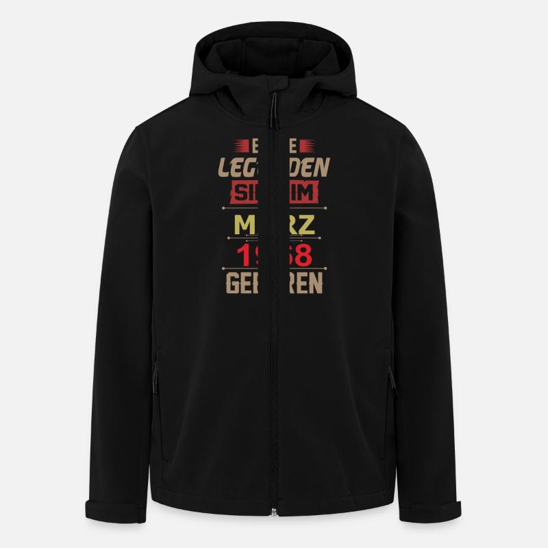 MÄRZ 1968 - Recycelte Männer Softshell-Jacke von Stanley/Stella - Schwarz